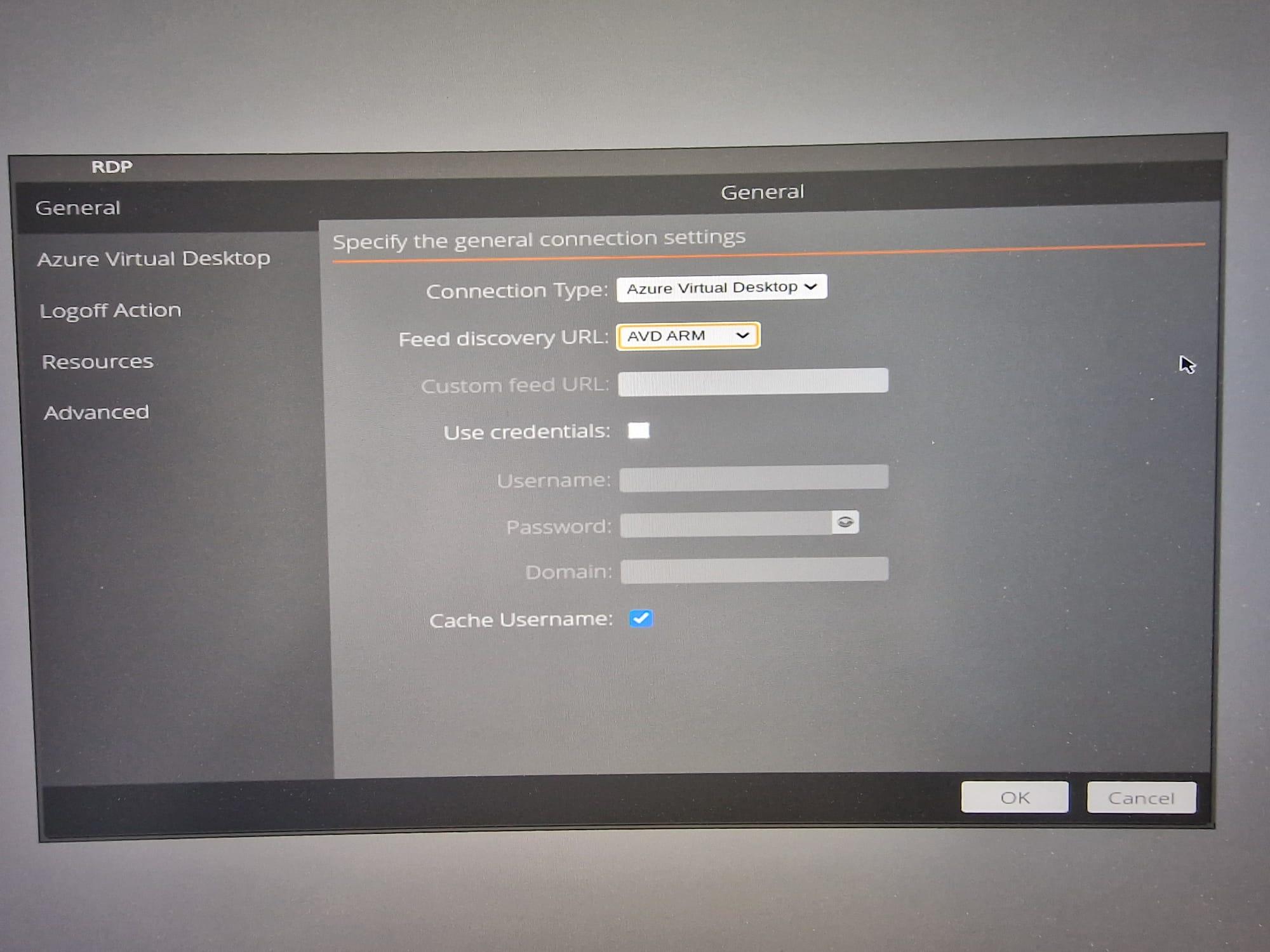 Azure Virtual Desktop settings